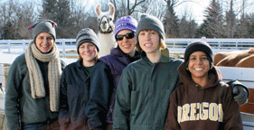 Tufts students at sanctuary